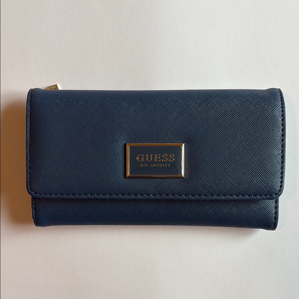Guess Blue Wallets Sleek Minimalist Design